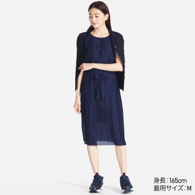 ユニクロ　プリーツジャージーワンピース（ノースリーブ）