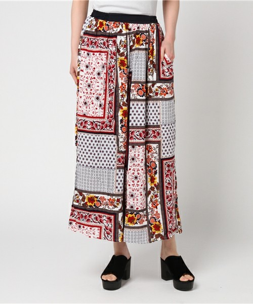 パッチワーク風ワイドパンツ(ROSE BUD COUPLES)(P.P)R3171-301YV