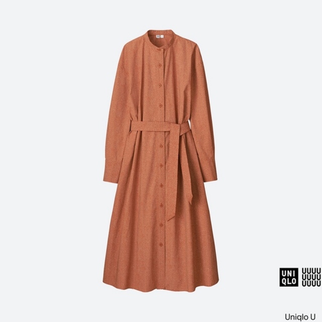 ユニクロ　コットンロングシャツワンピース（長袖）＋E