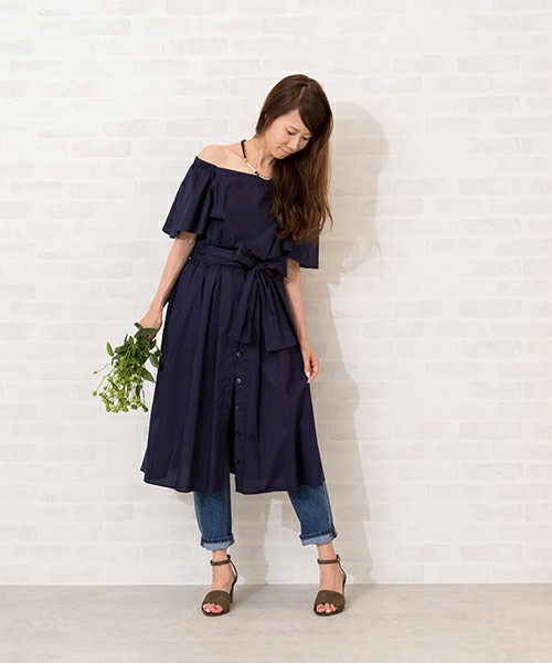 【JJ 7月号掲載】【NBB×JJコラボ】オフショルダーワンピース