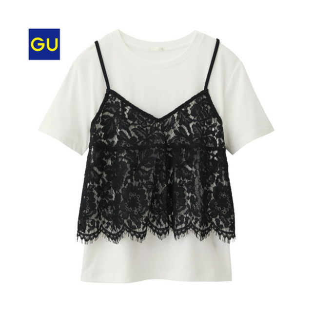 ビスチェレイヤードＴ（レース・半袖）