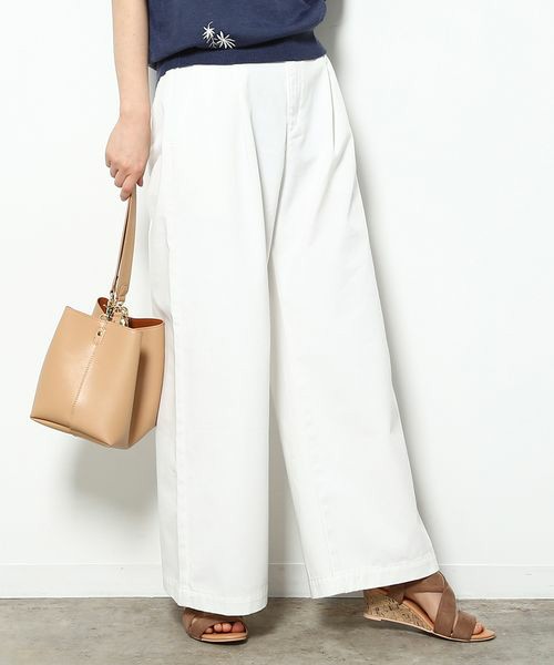 ViS 【WEB限定】ワンタックチノワイドパンツ