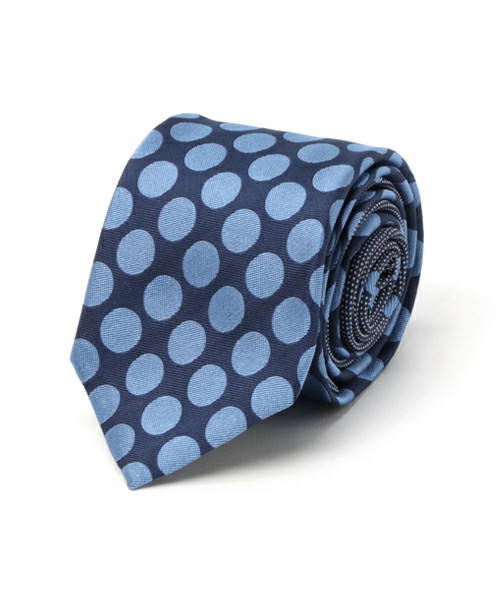 「Gallieni」ガリエーニ イタリア製 大ドット柄ネクタイ