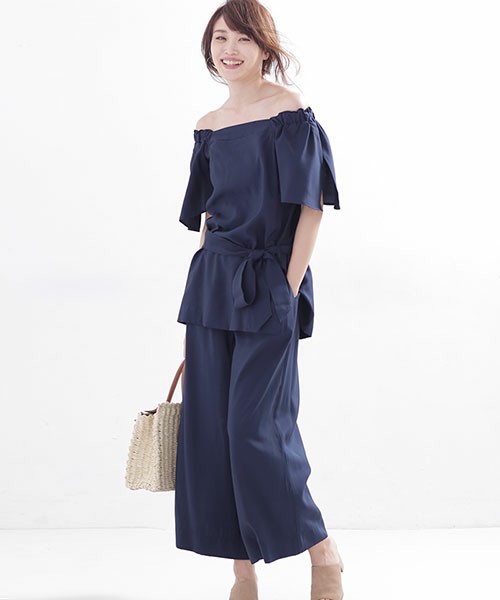 nano・universe  オフショルブラウスセットアップ