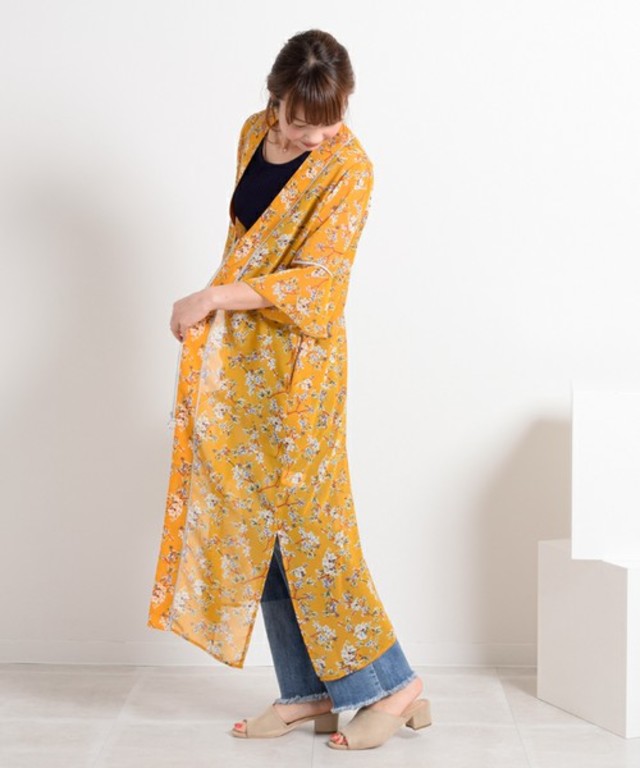 Gready Brilliant  シフォンロング 花柄ワンピース