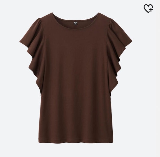 ユニクロ フリルスリーブT