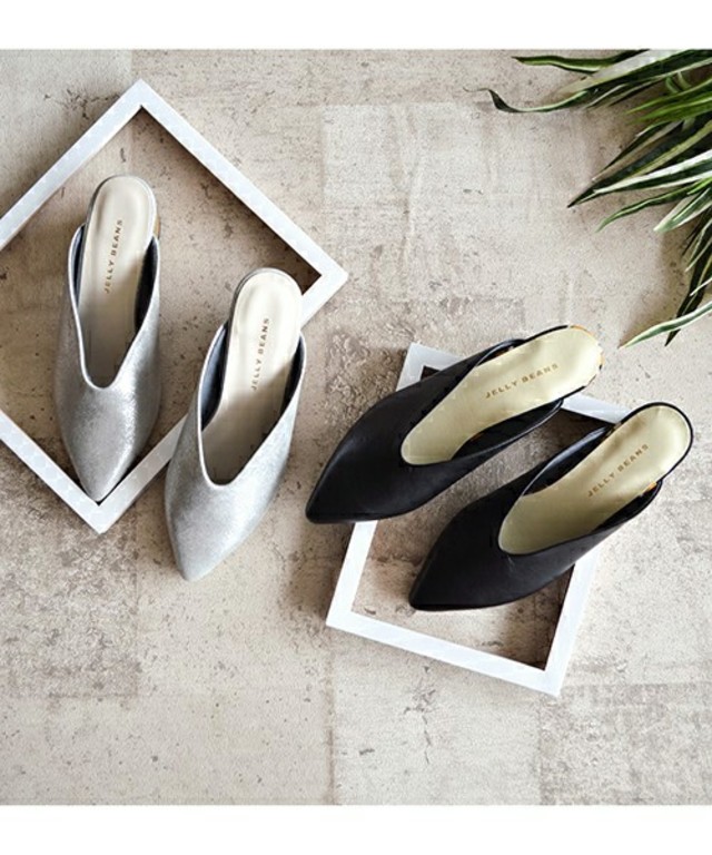 JELLY BEANS Vカットスリッパミュール