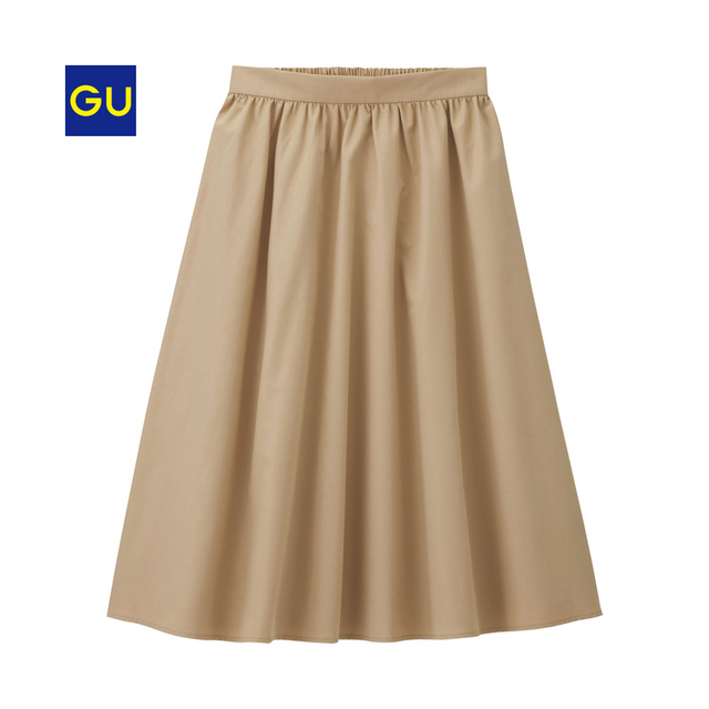 GU イージーカラーフレアスカート