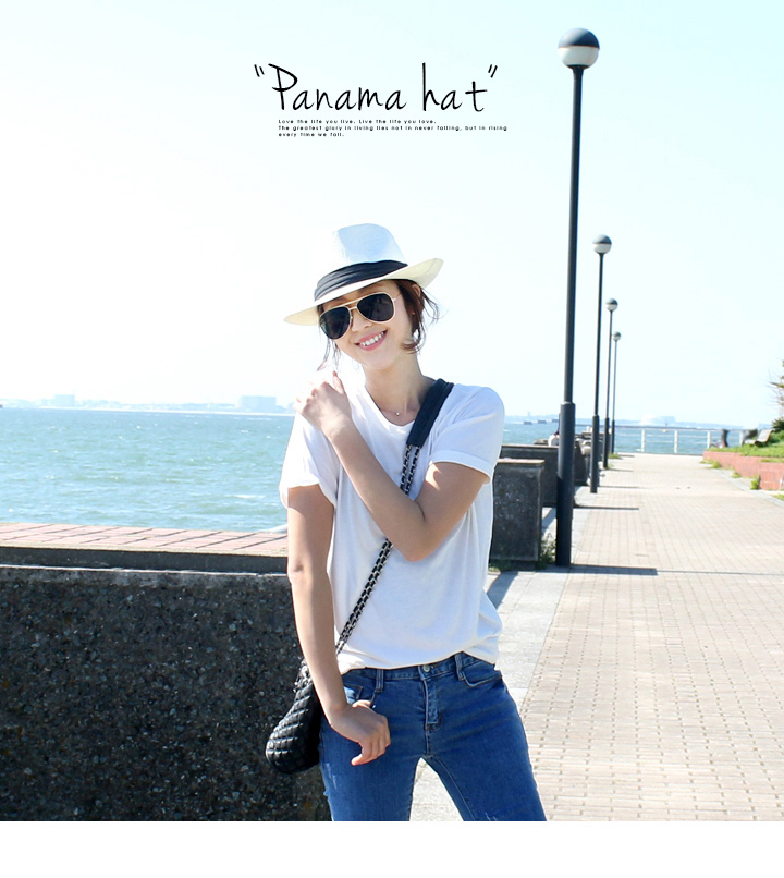 reca  パナマ風麦わら帽子
