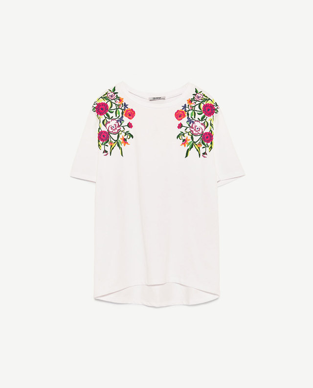 ZARA フラワープリント入りトップス