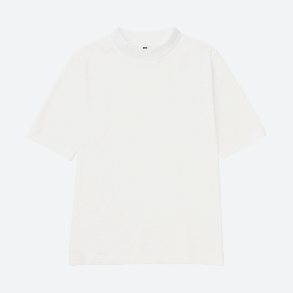 スラブハイネックT（半袖）