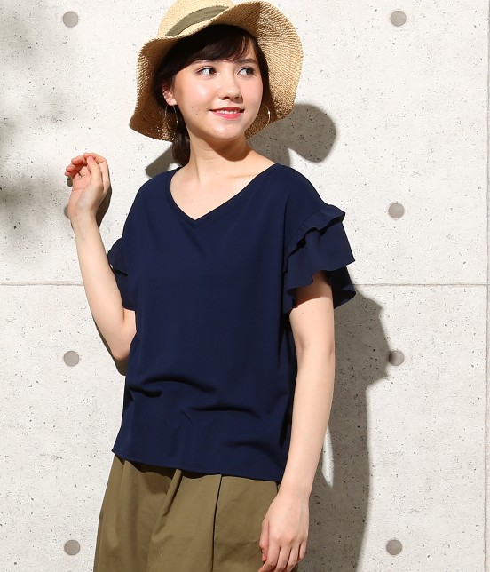 ロペピクニック 袖フリルカットソー