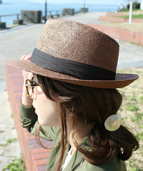 reca　パナマ風麦わら帽子