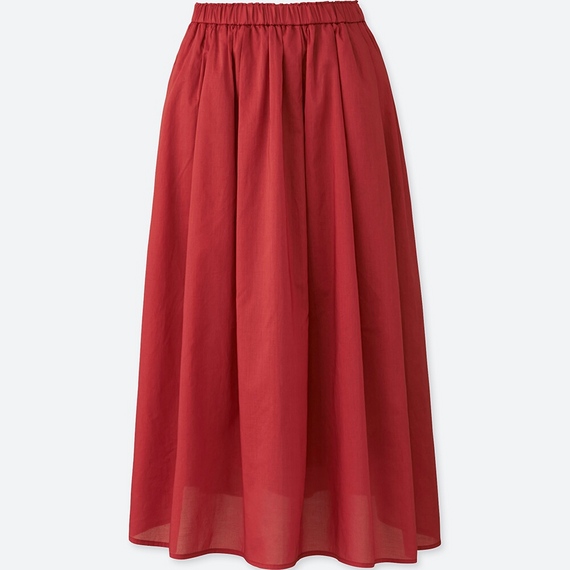 UNIQLO　ハイウエストコットンローンボリュームスカート