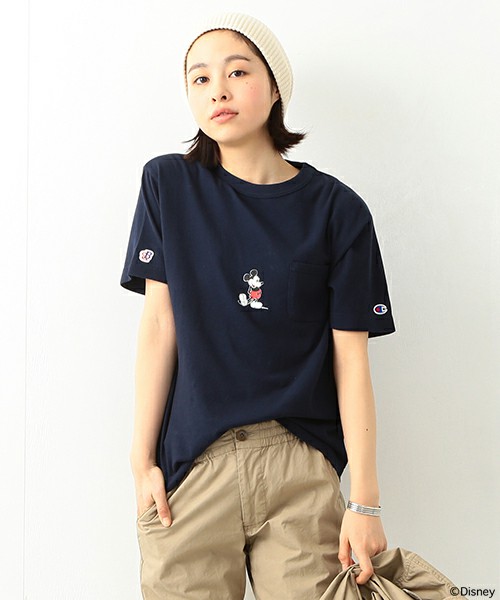 BEAMS BOY / 別注 ミニ ミッキーマウス ポケットTシャツ