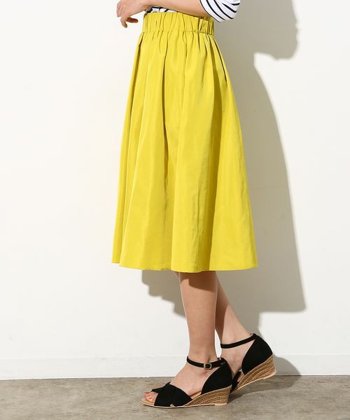 ROPE' PICNIC  ソフトグログランギャザーフレアスカート