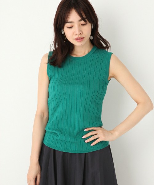 apart by lowrys  ワイドリブノースリーブ