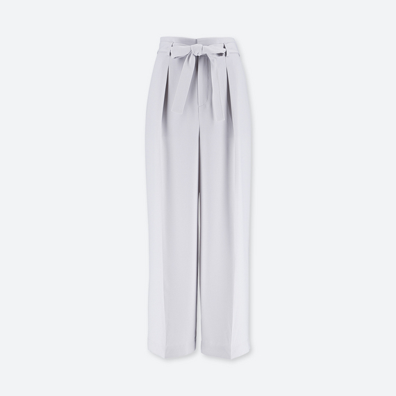 ハイウエストリボンワイドパンツ