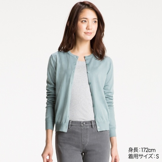 UVカットクルーネックカーディガン（長袖）