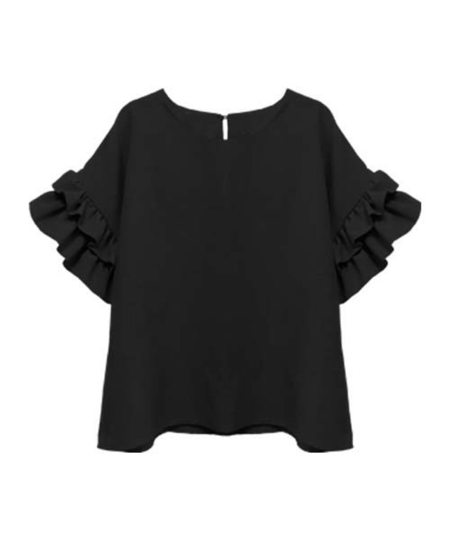 MODE ROBE　ダブルスリーブ フリルトップス