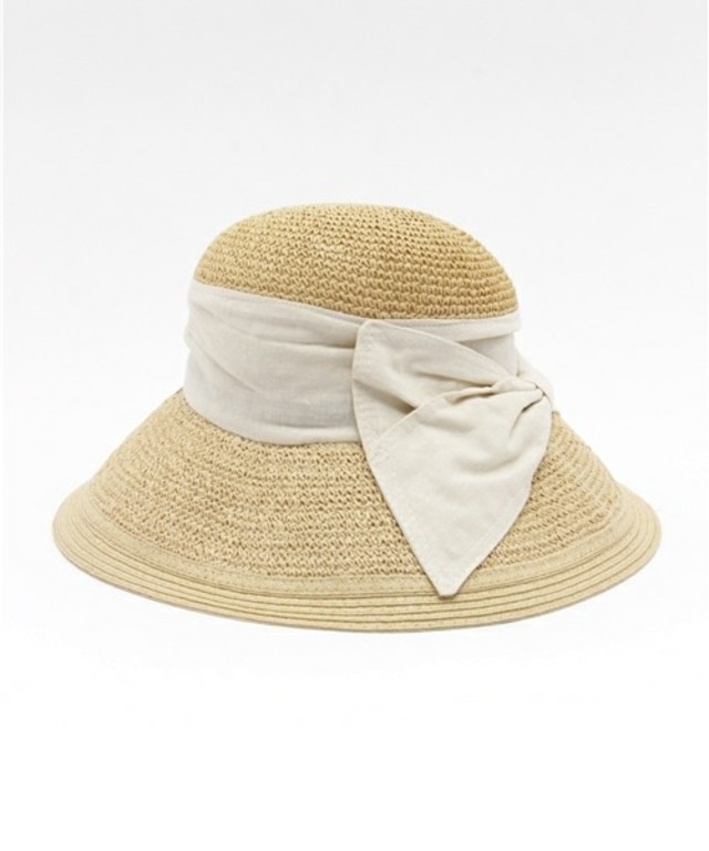 CABLOCAMURIE カブロカムリエ　MIBU-RALA　UVリボン麦わら帽子