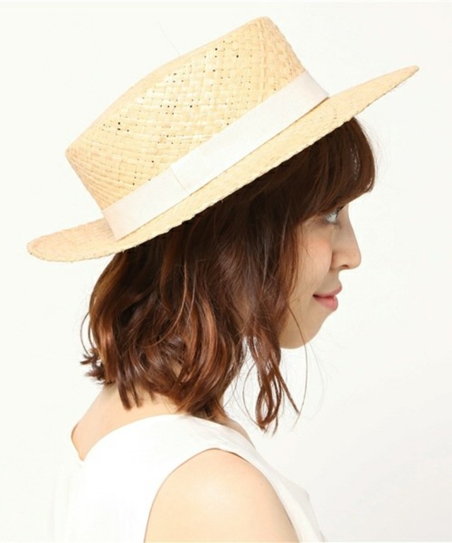 Rouge vif SANTELLI 別注リボンカンカン帽