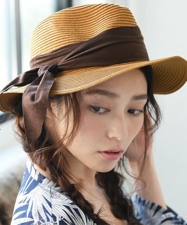 Luz Llena　スエードリボン中折れハット