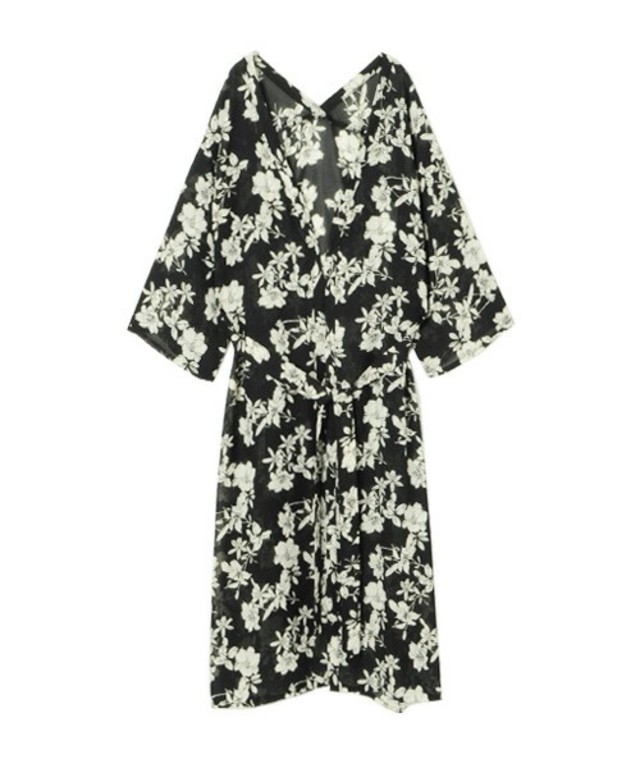 Luz Llena　花柄シフォンロングガウン