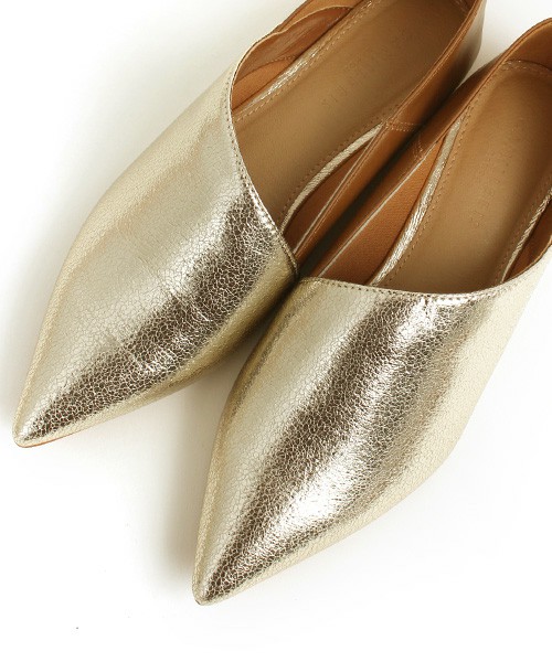 RANDA　ポインテッドトゥバブーシュシューズ