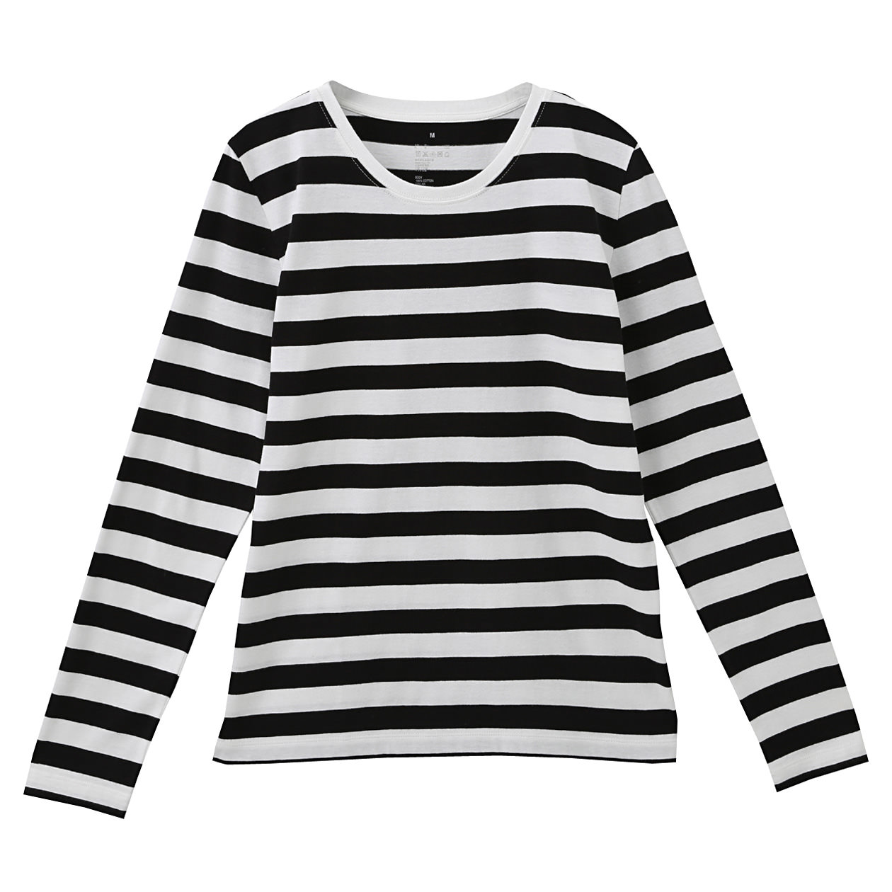 オーガニックコットンクルーネック長袖Ｔシャツ（ボーダー）