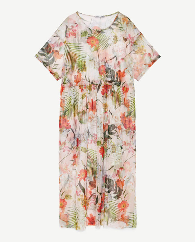 プリントチュール地Ｔシャツ