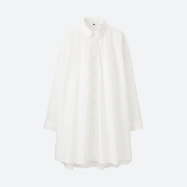 エクストラファインコットンオーバーサイズロングシャツ