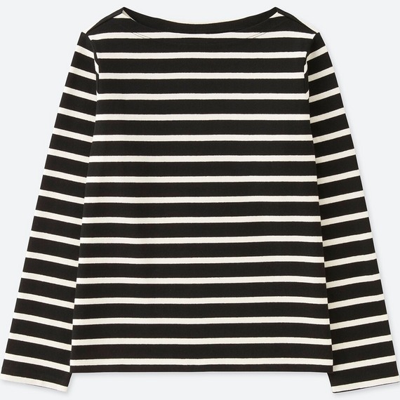 ボーダーボートネックT（長袖）
