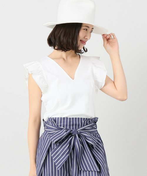 IENA / セーヌフリルVネック プルオーバー