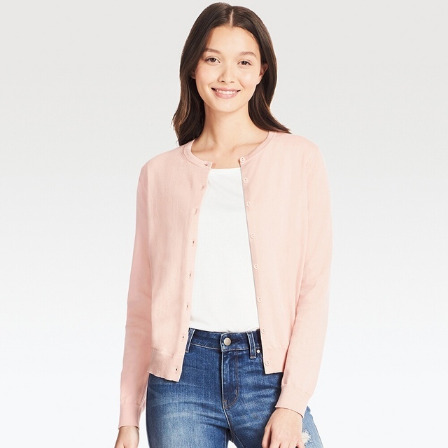 UVカットクルーネックカーディガン（長袖）