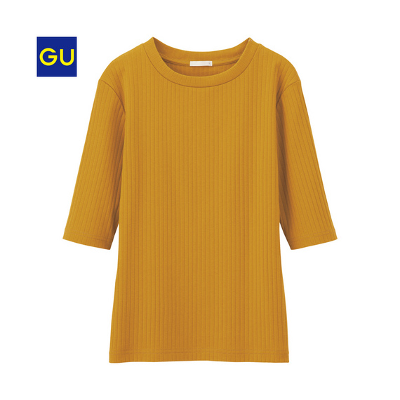 （GU）リブクルーネックＴ