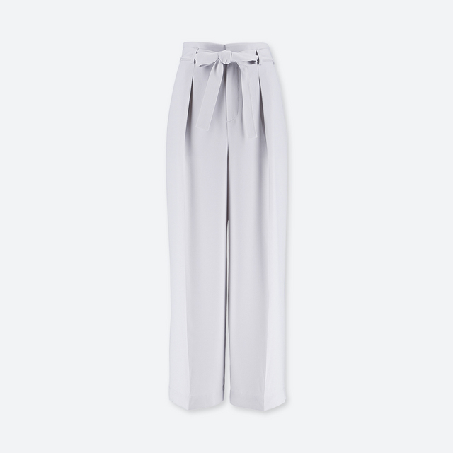 ハイウエストリボンワイドパンツ