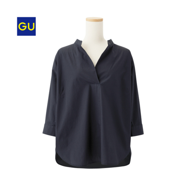 オーバーサイズスキッパーシャツ(7分袖)