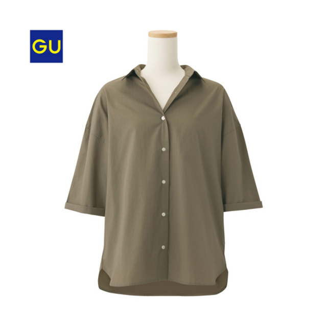 オーバーサイズワイドスリーブシャツ(半袖)