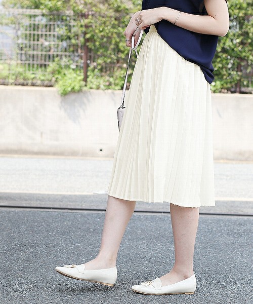 eca ミモレ丈プリーツスカート