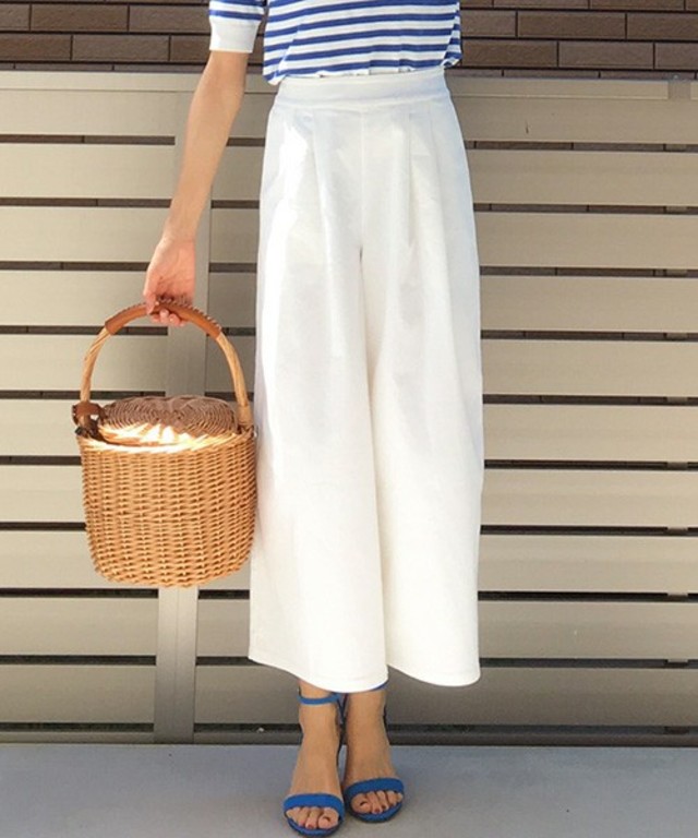 AZUL ENCANTO　チノストレッチガウチョパンツ