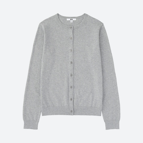 UVカットクルーネックカーディガン