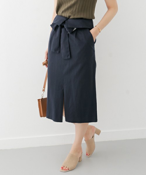 URBAN RESEARCH DOORS WOMENS  ウエストオリカエシスカート