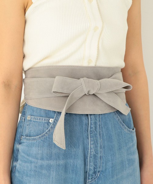 フェイクスウェードサッシュベルト