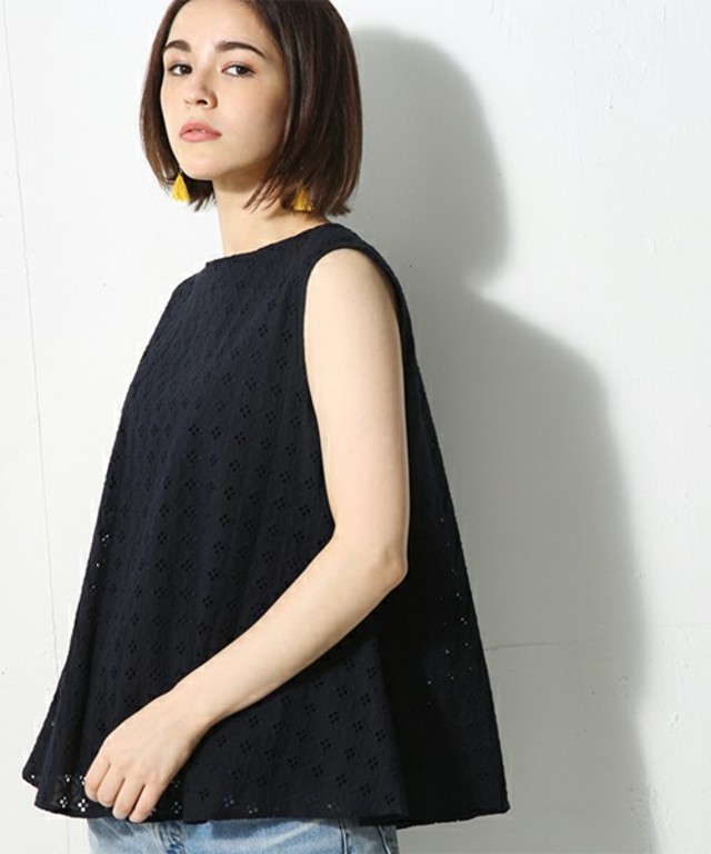 コットンレースフレアチュニック