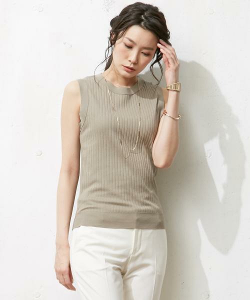 マーセライズコットンセイケイ ノースリーブカットソー