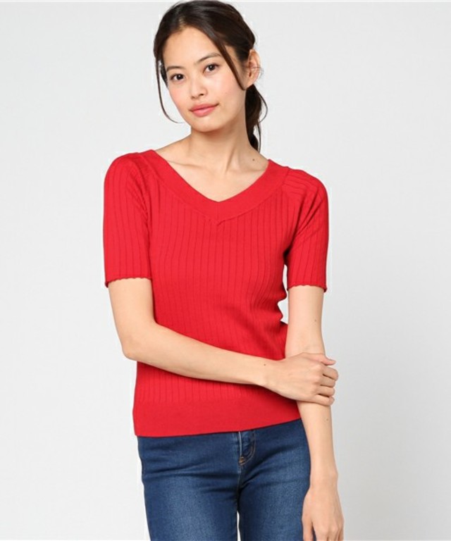 2WAY HALF SLEEVE KNIT