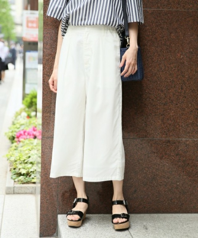 LEPSIM　GRINFILクロプドワイドパンツ