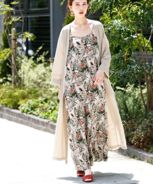 KBF　リゾート柄サロペット