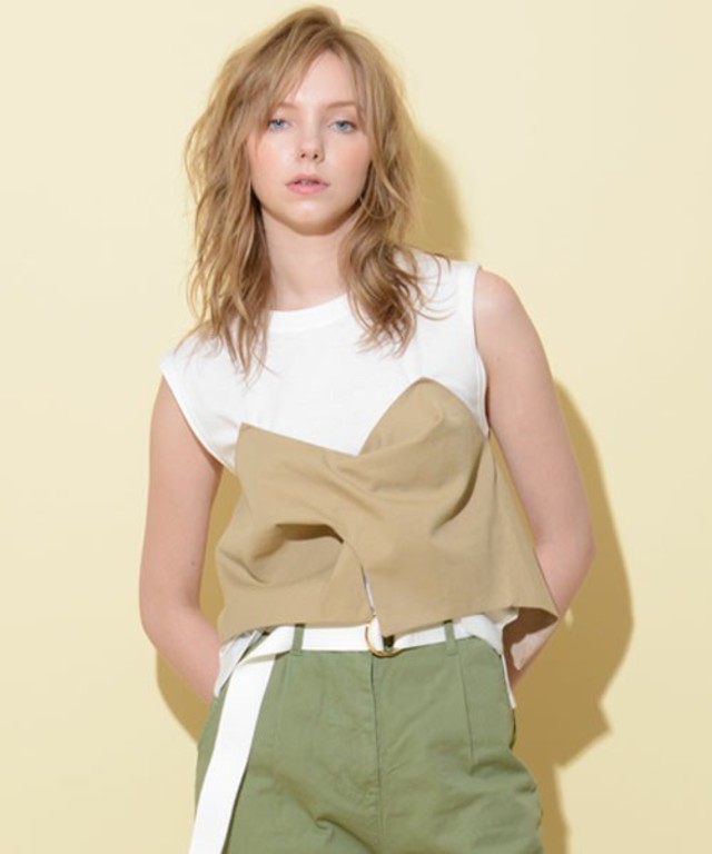 ビスチェ付きカットソー